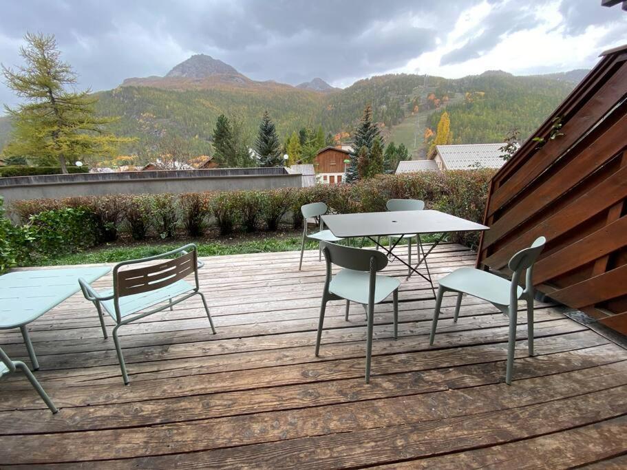 Appartement 4 Pers Grande Terrasse Vue Pistes Ski Saint-Chaffrey Exterior foto